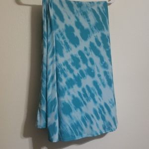 Medium Blue Tye Dye LLR Maxi Skirt
